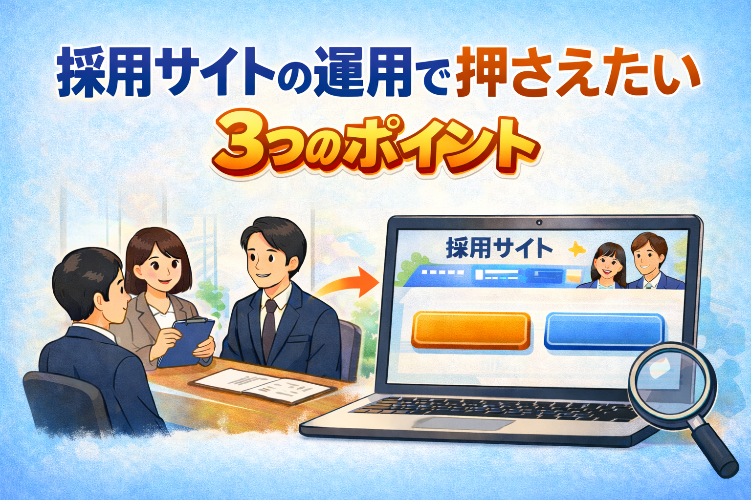 採用サイト運用の3つのコツ。面接で聞いた声、採用サイトに反映していますか？