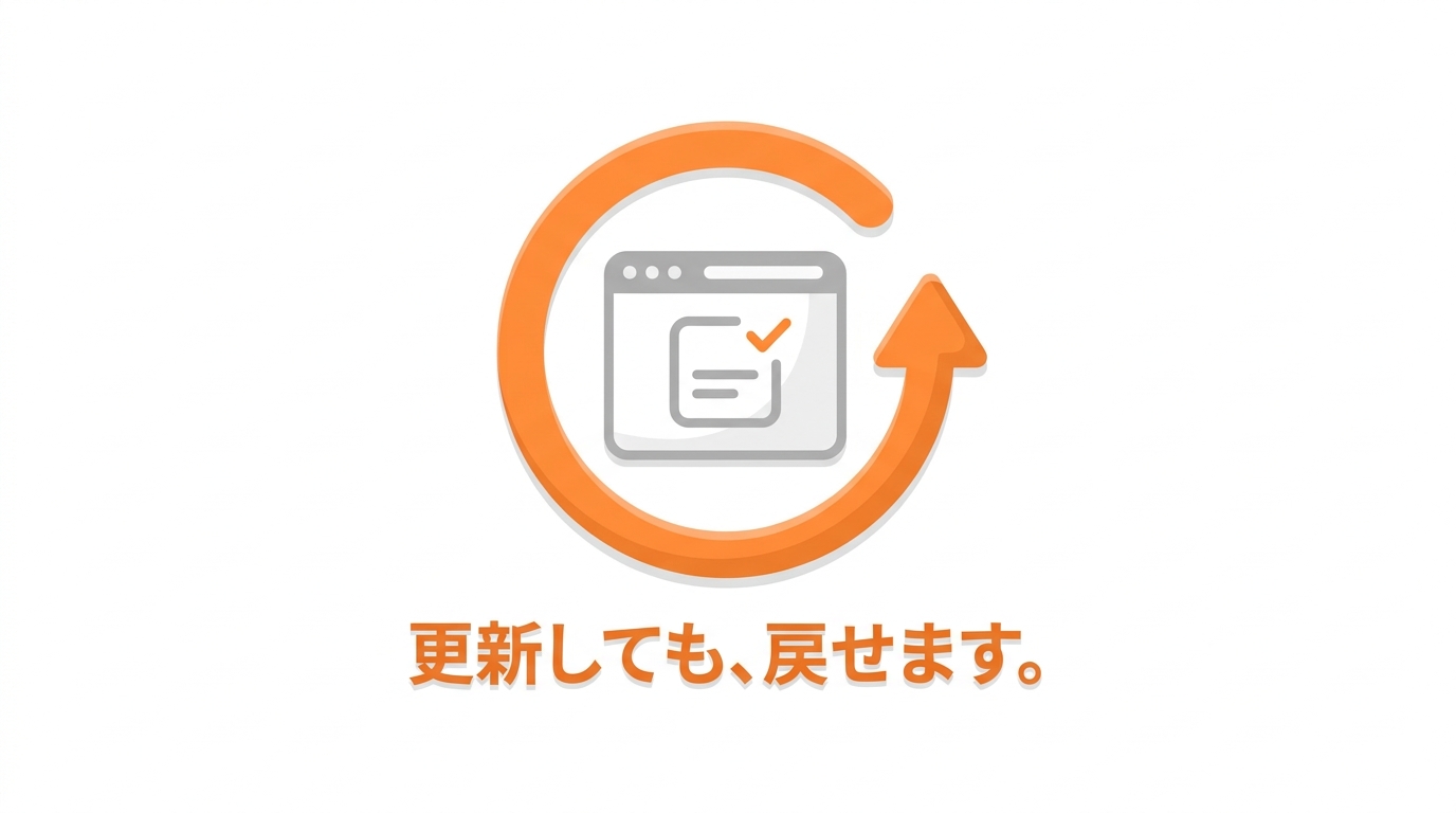 WordPressの更新、間違えても大丈夫。元に戻せる「リビジョン」という機能があります